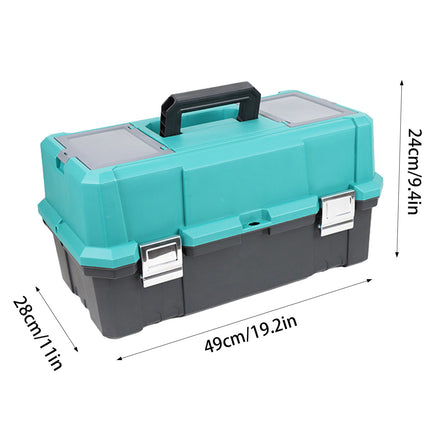 3 Tier Portable Tool Box Organiser with Fold Out Trays for Home Garage Repair