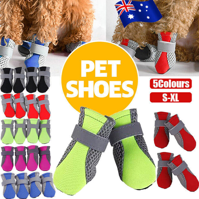 4Pcs XL Size Anti Slip Waterproof Protective Dog Shoes Rain Boots Pet Socks Booties