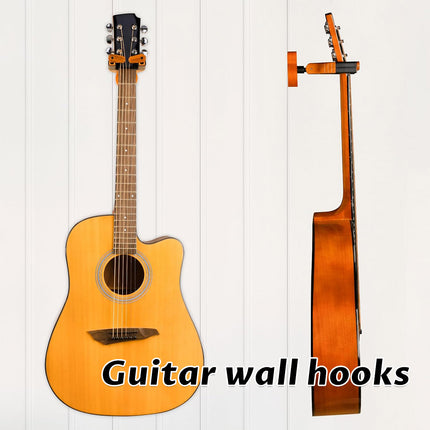 Solid Wood Guitar Wall Hook Hanger Silicone Neck Cradle Acoustic Electric Bass