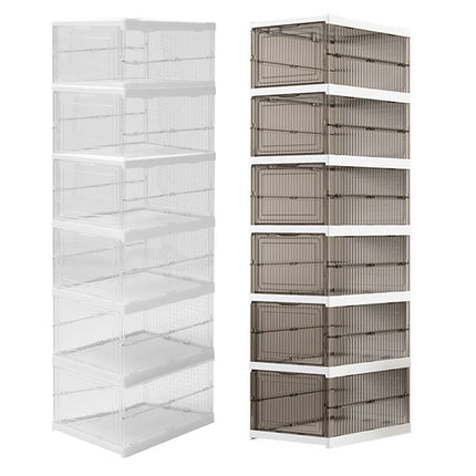 Home Foldable Shoe Box Dustproof Storage Thickened Movable Transparent Cabinet