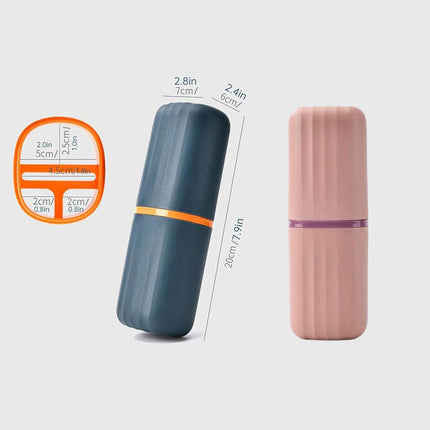 Travel Toothbrush Holder Portable Mouthwash Cup Dental Wash Storage Container