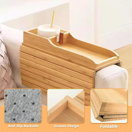 Removable Sofa Armrest Tray Storage Organizer for Couch Side Table Cup Holder