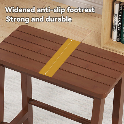 3 Tier Multi Function Bamboo Foldable Step Stool Space Saving Anti-Slip Footrest