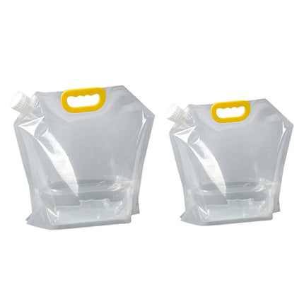 20PCS Portable Clear Water Storage Bags 1.5L 2.5L with Cap for Camping Picnic