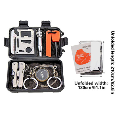 Outdoor Emergency Survival Equipment Set for Hiking Camping Disaster Prep Use