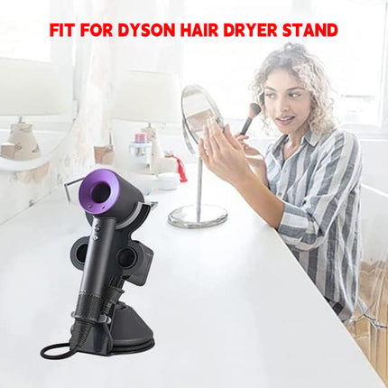 Freestanding Dyson Hair Dryer Holder Punch-Free Stand with Storage Slots
