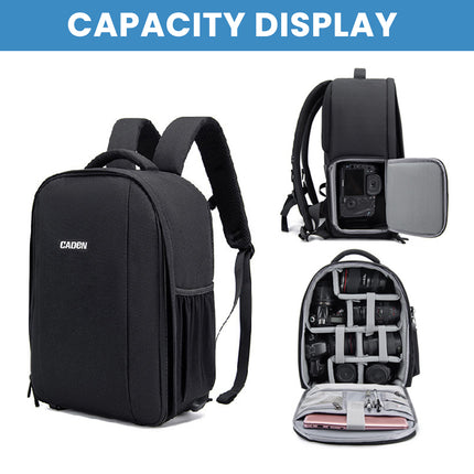 Outdoor Portable Double Shoulder Digital Camera Bag Water Resistant Shockproof