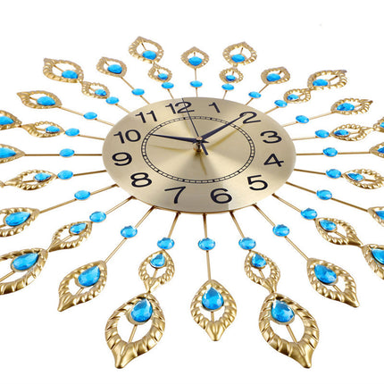 Artiss Wall Clock 60cm Large 3D Modern Crystal Luxury Round Home Decor Clock