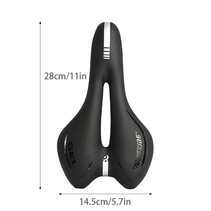 Gel Hollow Bike Saddle 28 x 14.5cm Black Comfort Seat