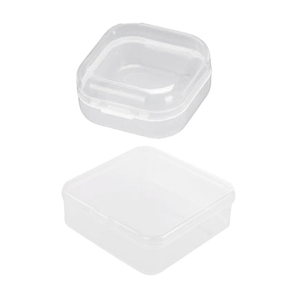 100PCS Square Transparent Storage Boxes Durable for Organizer Jewelry Beads Use