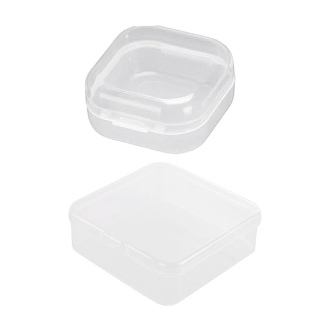 100PCS Square Transparent Storage Boxes Durable for Organizer Jewelry Beads Use