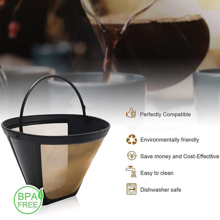 Coffee Machine Filter Standard Model Golden 304 Stainless Steel Outlet Funnel