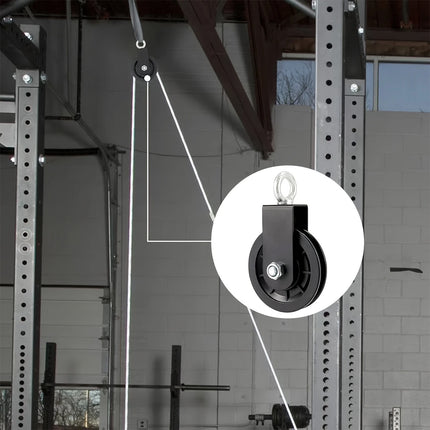 2PCS Aluminum Pulley Sliding Cable Bracket Wheel Gym Fitness Equipment Accessory