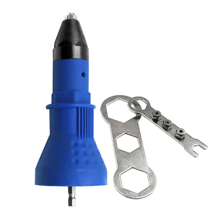 Electric Rivet Gun Set 3pcs Swivel Head Adapter Drill Riveting Tool Heavy Duty