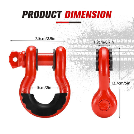 Rescue U Shaped Trailer Unshackle Off Road Vehicle Towing Hook Tow Hitch Tool