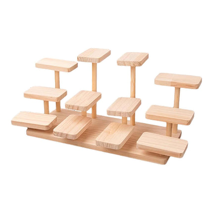 Desktop Storage Rack Wooden for Office Home Supplies Stationery Plants Display