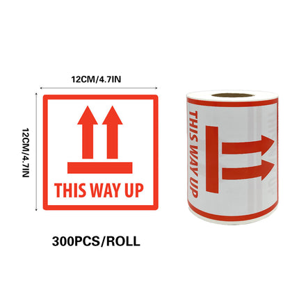 Anti-Tripping Warning Label 12x12cm Shipping Box Caution Stickers Self Adhesive