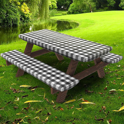 Durable Waterproof 3pcs Outdoor Patio Picnic Tablecloth Cover Set for BBQs
