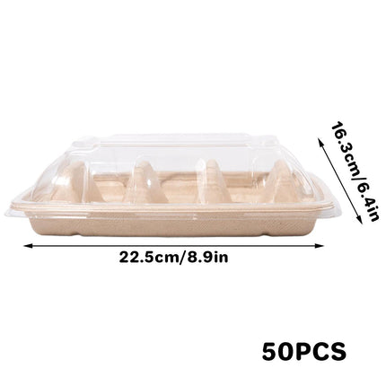 50PCS Taco Box Disposable Paper Tray Food Serving Holder Takeout Party Catering