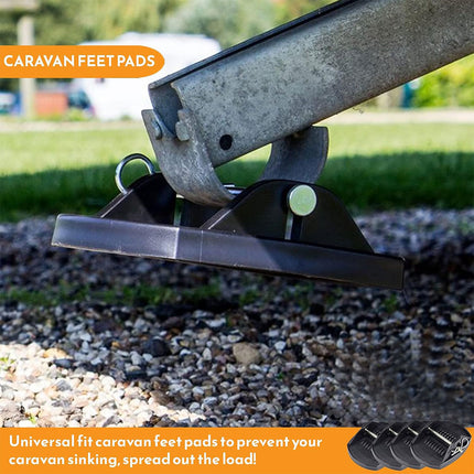 RV Support Brackets 4pcs Universal Stabiliser Pads Anti Sinking Feet For Trailer