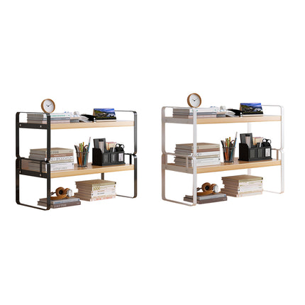 Desktop 2 Tier Storage Shelf Black or White 50cm