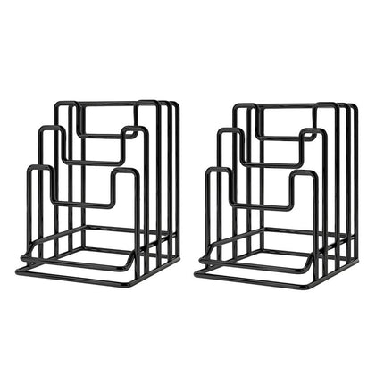 2PCS Metal Cutting Board Holder Rack Kitchen Bench Organiser for Lids Chopping Boards