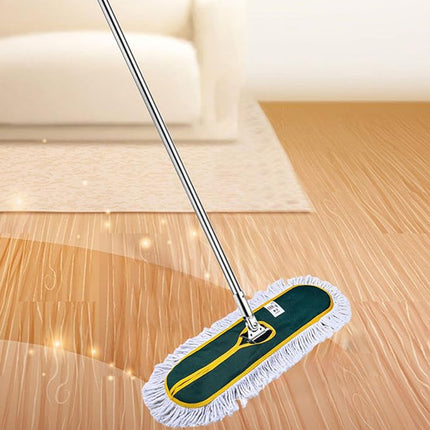 Extended Flat Mop 90cm Head Stainless Steel 126cm Handle 180 Rotating for Floor