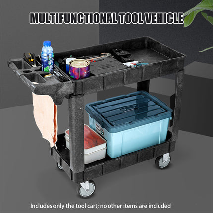 2 Tier MultiFunctional  Rolling Tool Cart for Garage Workshop Storage Organizer