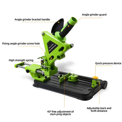Universal Angle Grinder Stand Adjustable Cutting Tool Holder Support Table Saw Base