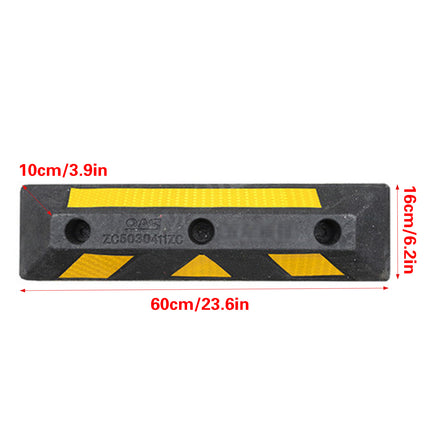 2PCS Rubber Parking Curb Wheel Stop for Driveway and Car Park