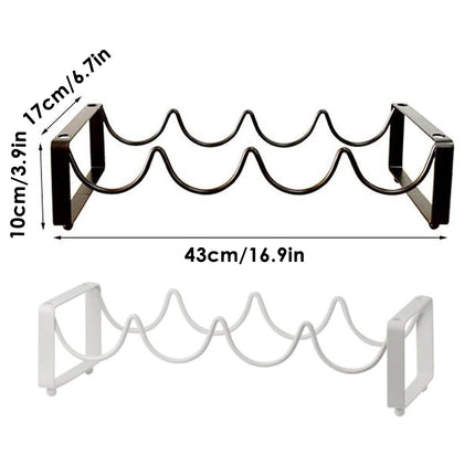 Iron Wine Rack Bottle Holder Metal Display Stand Tabletop Decorative Storage