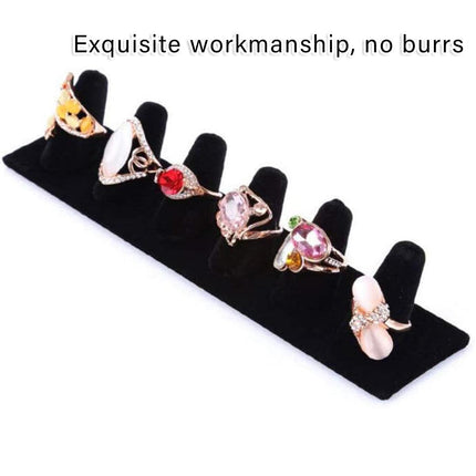 Resin Flocking Ring Holder Display Stand Jewelry Finger Rings Organizer Stand
