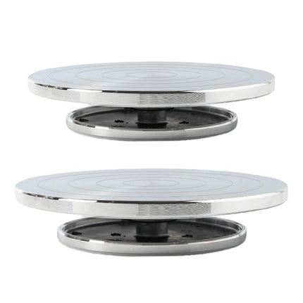 Ceramic Manual Turntable Aluminum Alloy Revolving Stand Double-Sided Usable