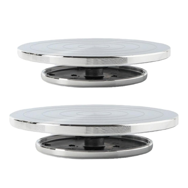 Ceramic Manual Turntable Aluminum Alloy Revolving Stand Double-Sided Usable