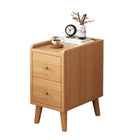 Small Narrow Wooden Bedside Table Cabinet For Bedroom Home Storage Organizer