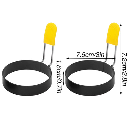 Egg Ring Moulds 2pcs Round Omelette Cooking Rings Non Stick for Frying Pan Use
