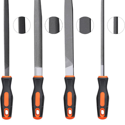 17 PCS Metal File Set Steel Grinding Tool Kit Iron Hand File Round Triangle