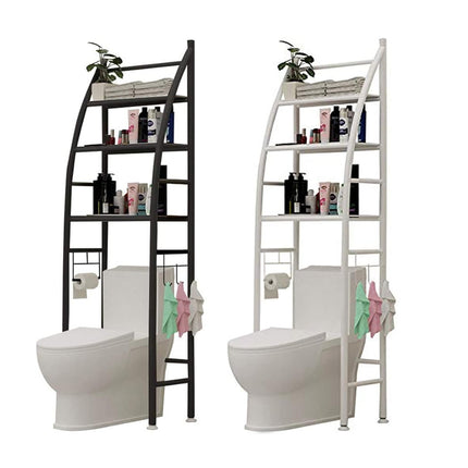 Over Toilet 4 Tier Bathroom Storage Rack White or Black