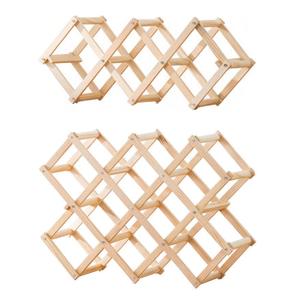 Wine Rack Wooden Display Rack Holds 5 or 10 Bottles for Home Decor Sturdy Durable