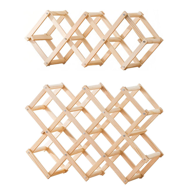Wine Rack Wooden Display Rack Holds 5 or 10 Bottles for Home Decor Sturdy Durable