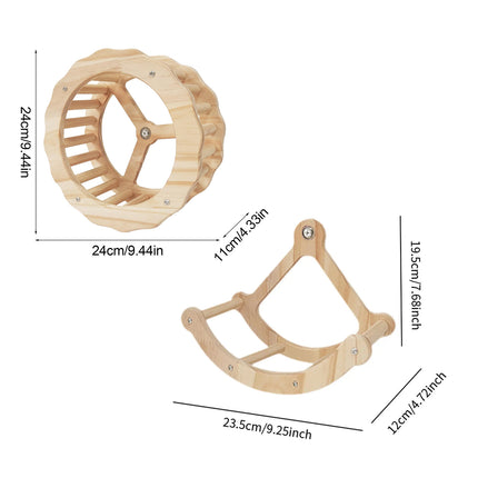 Wooden Parrot Toy Bird Cage Climbing Ladder Swing Stand Play Accessories