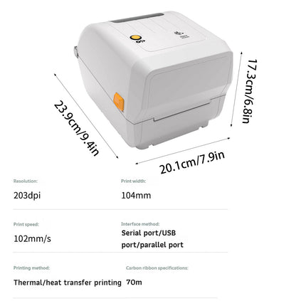 Zebra ZD888TA 300DPI Desktop Barcode Label Printer