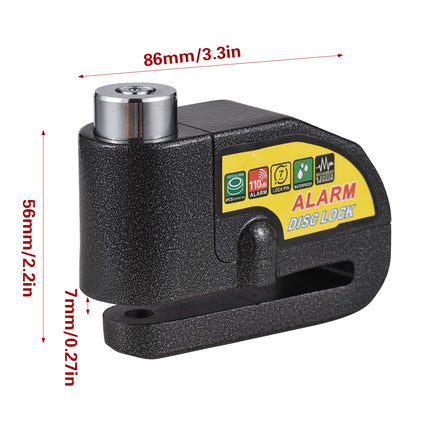 Bike Anti Theft Alarm Lock Waterproof 110dB Loud Sound Bicycles Outdoor Security
