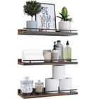 3PCS Wooden Wall Shelves for Bathroom Bedroom Floating Durable For Storage Decor