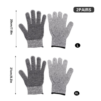2Pairs Cut-Resistant Gloves Anti-Slip Abrasion Resistant Garden Woodworking