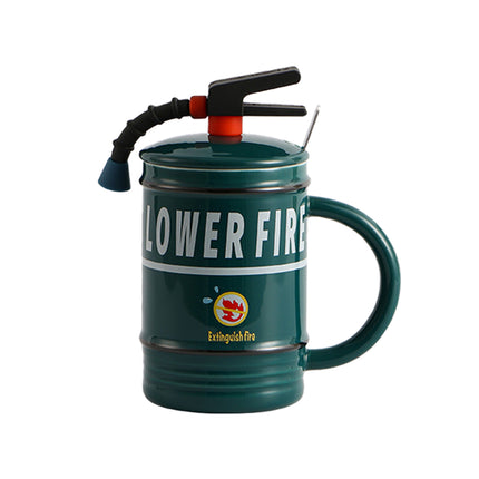Creative Ceramic Mug Fire Extinguisher Shape Novelty Coffee Tea Cup Durable