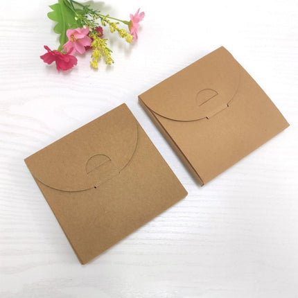 100pcs Kraft Paper Coaster with Window Disposable Drink Cup Mat for Home Cafe