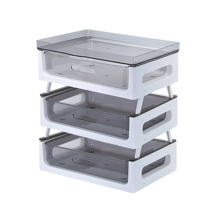 2 or 3 Tier Transparent Drawer Storage Rack for Home and Office Desk