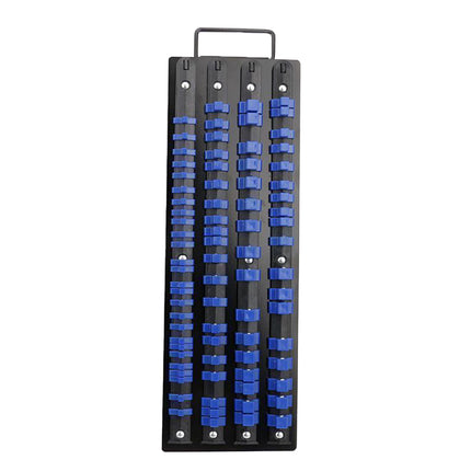 Socket Rack 4 Row 1/4 3/8 1/2 Drive Rail Wall Mounted Tool Holder
