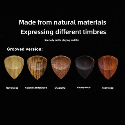 Solid Wood Guitar Pick Storage Case Moistureproof Durable Portable with Dividers